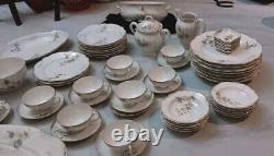 Vintage 52 Pce Karlsbad Austria Floral Set Porcelain