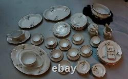 Vintage 52 Pce Karlsbad Austria Floral Set Porcelain