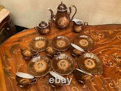 Vintage 6 Cups 6 Saucers German Bavaria Creidlitz Porcelain Coffee Set