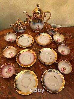 Vintage 6 cups 6 saucers RW Rudolph Wacther Bavaria Porcelain Coffee Set