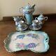 Vintage Antique Royal Vienna Tea Coffee Pot Cup Saucer Tray Porcelain Set