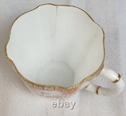 Vintage Antique Royal Crown Derby Nine (9) Porcelain Cups, Saucers c. 1891
