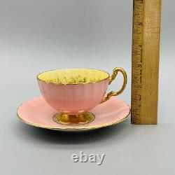 Vintage Aynsley Pink Orchard Fruit Tea Cup & Saucer Set Signed D Jones England