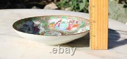 Vintage Chinese Art Porcelain Rose Medallion Tea Cup & Saucer Hand Painted