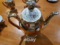 Vintage Golden Fine China Porcelain Coffee/Tea Set Made In GDR Germany Bavaria