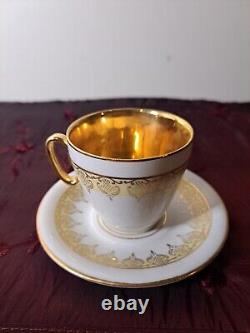 Vintage JSK Czech Porcelain Espresso Cup And Saucer 12 Piece Set