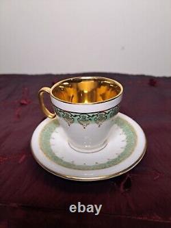 Vintage JSK Czech Porcelain Espresso Cup And Saucer 12 Piece Set