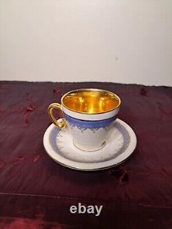 Vintage JSK Czech Porcelain Espresso Cup And Saucer 12 Piece Set