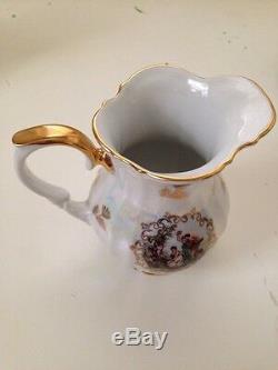 Vintage Kahla Porcelain Fine China Gold Trim Madonna GDR German Tea Set Creamer