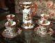 Vintage Kutani Chocolate Coffee Pot 4 Cups, Saucers Red Gold Design Porcelain Set