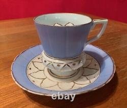 Vintage Original Victorian 1890's Mustache Tea Cup Mug & Saucers Collection Set