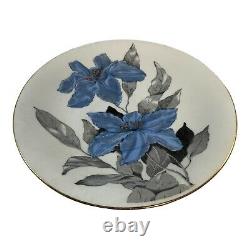 Vintage Royal Windsor Blue Trillium Teacup Saucer Fine Bone China England Floral