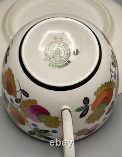 Vintage Verbilki USSR Hand Painted Porcelain Set Of 2 Tea Cups And Saucers