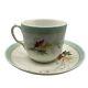 Vintage Limoges Tea Cup And Saucer H&c/l Floral Porcelain