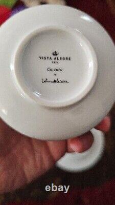 Vista Alegre Carrara Tea Cup & Saucer Marble With Gold Design Portugal NEW RARE