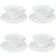 Vista Alegre Porcelain Matrix Tea Cup & Saucer Set Of 4
