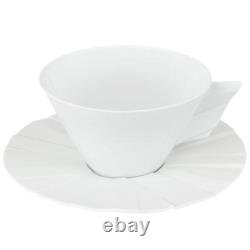 Vista Alegre Porcelain Matrix Tea Cup & Saucer Set of 4