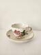 Vtg Meissen Porcelain Coffee Tea Cup & Saucer Pink Floral Scattered Flowers Full