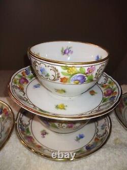 Vtg Schumann Empress Porcelain 9 Tea Cup & Saucer Demitasse Set Germany PERFECT