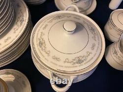 Wade Fine Porcelain China Diane Japan 75 Pc. Set Plates Cup Saucer Serving Gravy