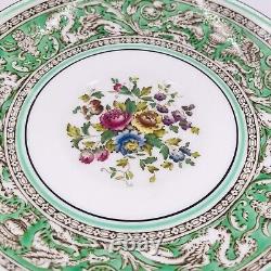 Wedgwood Florentine Green Porcelain Cup&Saucer Made In England Peony Dragons Tea