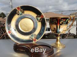 Whites Art Company Chicago Laviolette Limoges Porcelain Tea Cup Saucer Gold Exc