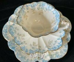 Wileman Pre Shelley Ivy Pattern Empire Shape Trio. Cup Saucer Plate