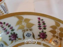 Xbb103. Antique Russian Imperial Style C. 1820s Gilt Porcelain Cup & Saucer